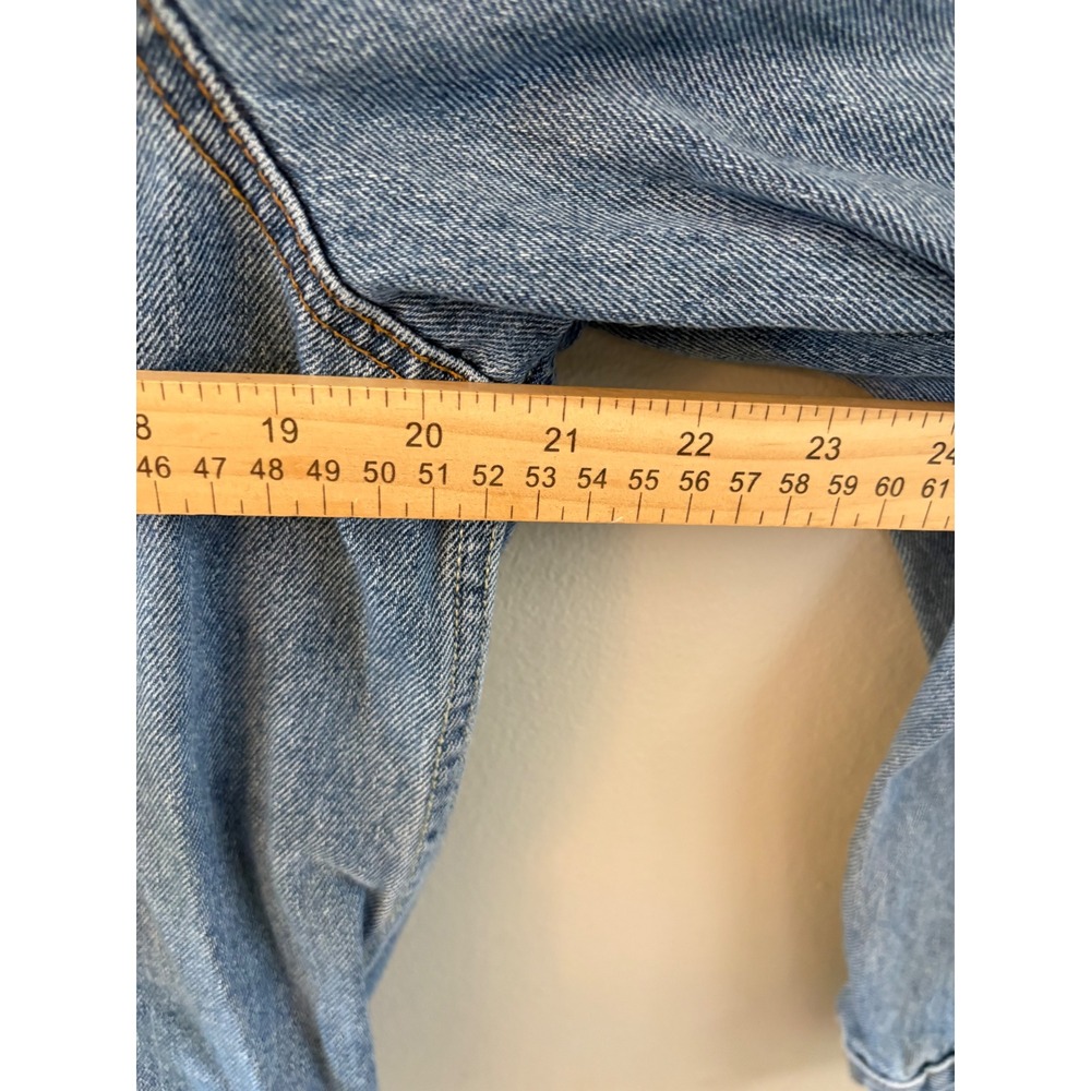 Levis 72334 Denim Trucker Jacket Mens Large Light Wash Blue Jean Coat - Picture 7 of 8